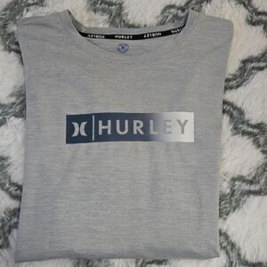 Hurley Silver and Black Logo Tee
